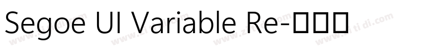 Segoe UI Variable Re字体转换